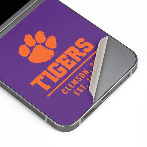 Clemson University Tigers Est 1889 Galaxy Z Flip6 Skin